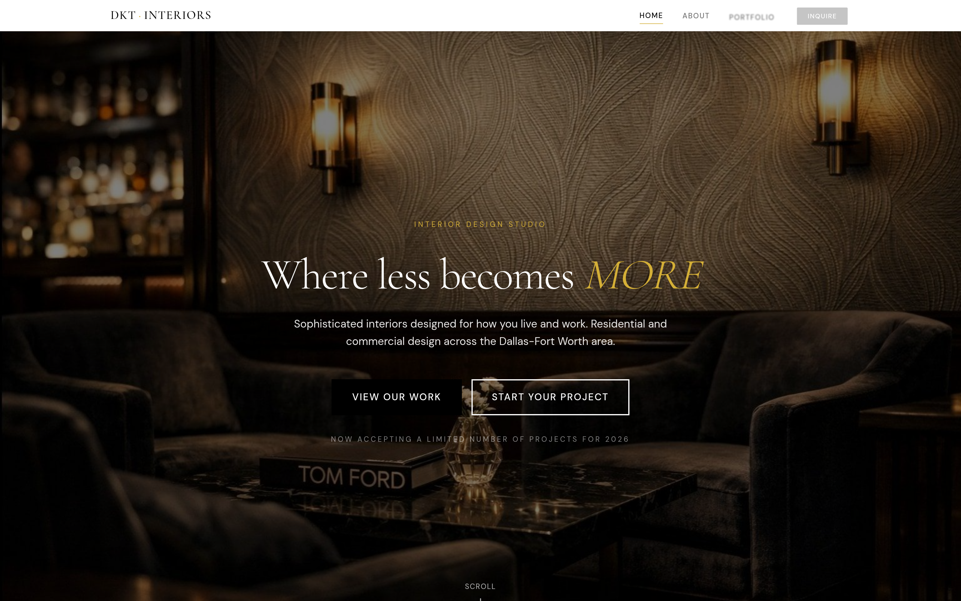 DKT Interiors homepage
