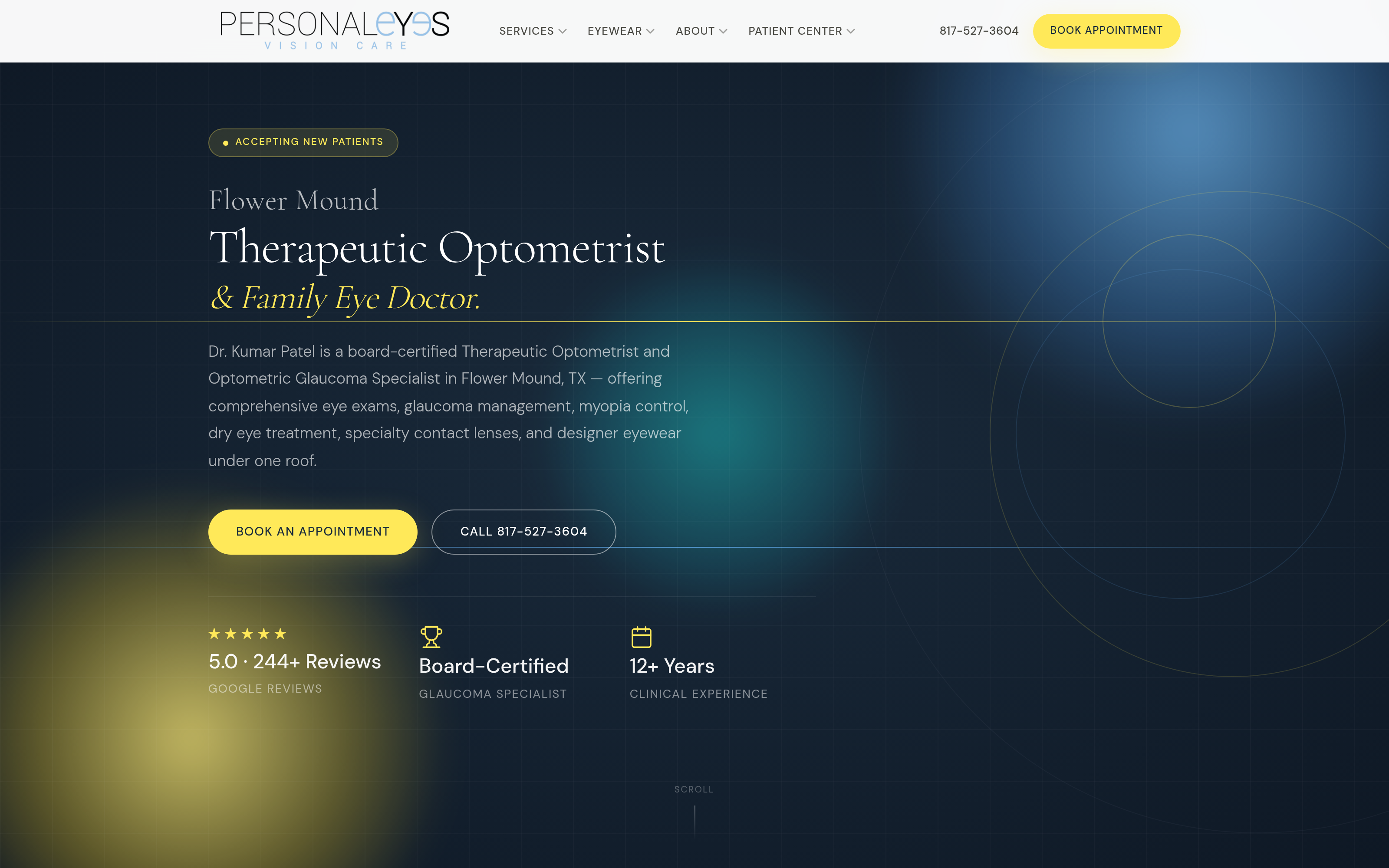 PersonalEyes Vision Care homepage